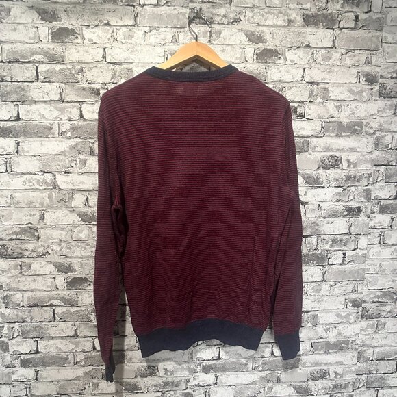 EUC J.Crew Men's Cotton Terry Striped Sweater Size Medium - Picture 7 of 10